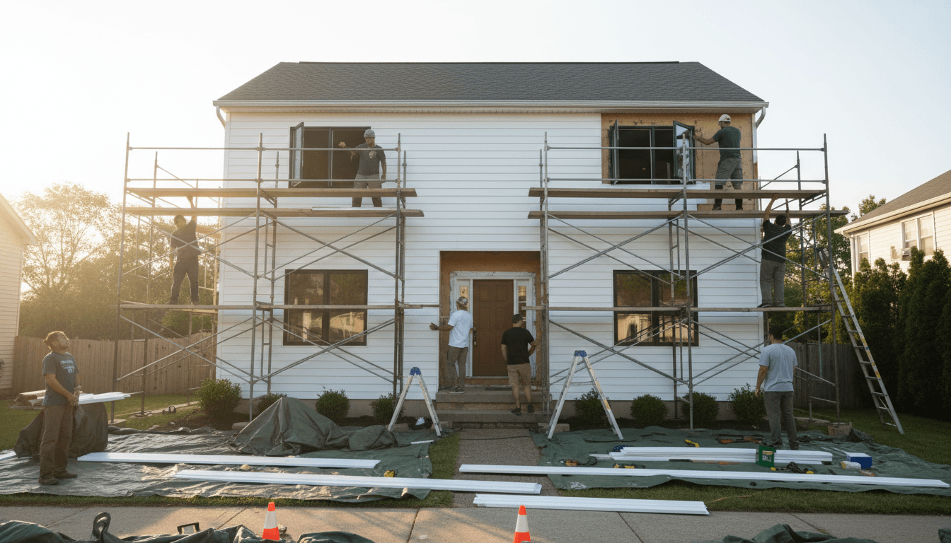 Exterior home renovation project