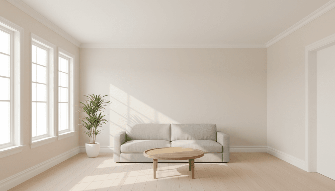Fresh paint in a living room