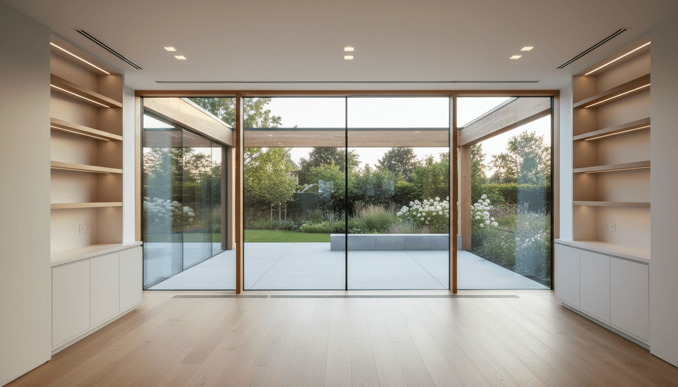 Room addition blending into existing home structure